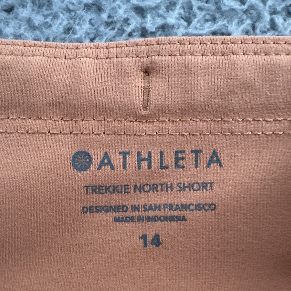 Athleta Trekkie North Shorts 3" Orange Athletic Athleisure Hiking Women's 14 - Picture 3 of 8